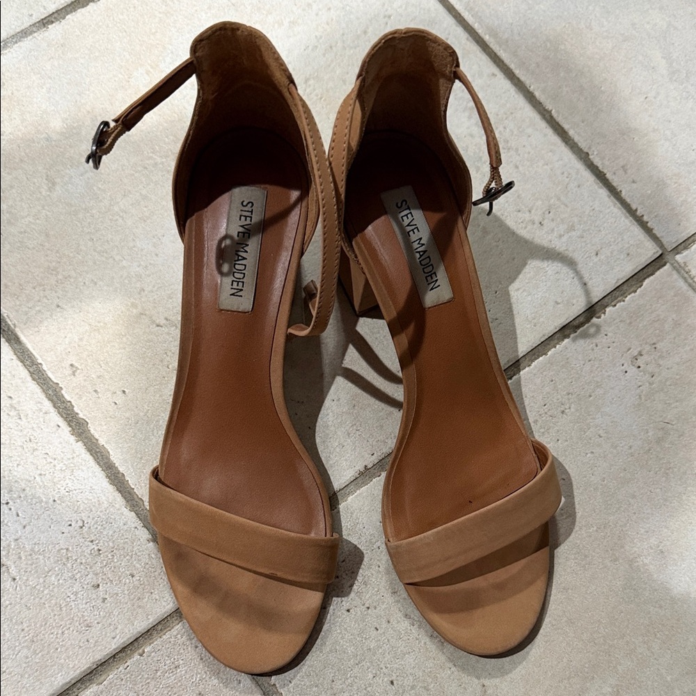 Steve Madden Brown Ankle Strap Heels